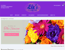 Tablet Screenshot of lizsflowers.com